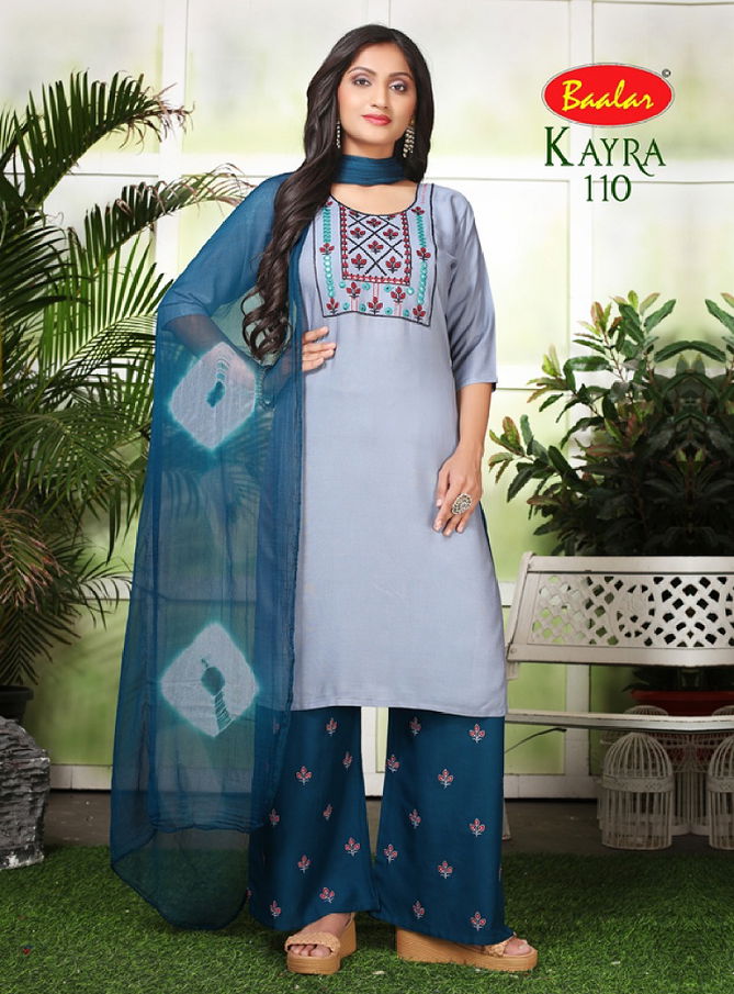 Baalar Kayra 1 Wholesale Kurti Palazzo With Dupatta Collection 